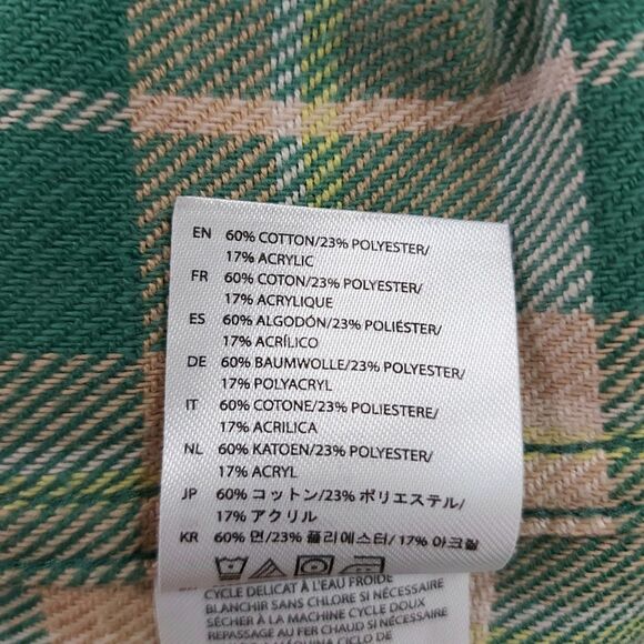 Brixton Shirt Mens Small Green Flannel Plaid Long Sleeve Standard Fit Bowery - Picture 9 of 12